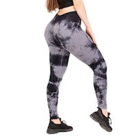 Legging Deportivo Gda Seamless Tie Dye Color Oxford Negro