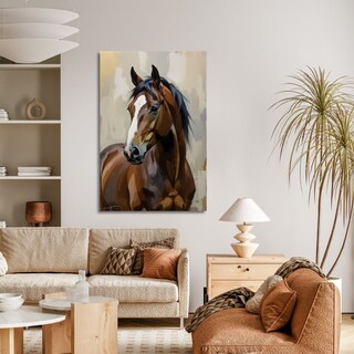 Foto 2 | Foto 2 | Cuadro Decorativo Impreso 90x122cm Caballo Rojo