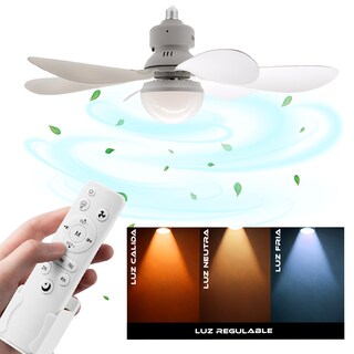 Foto 1 | Foto 1 | Foco Lampara Ventilador Aspas 60w Con Control Remoto