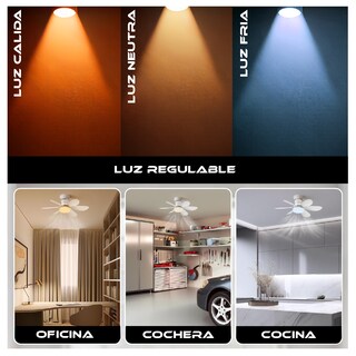 Foto 5 | Foto 5 | Foco Lampara Ventilador Aspas 60w Con Control Remoto