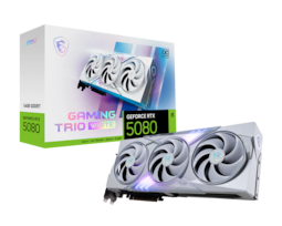 Tarjeta De Video Msi Nvidia Geforce Rtx 5080 Gaming Trio Oc White 16gb Gddr7 Hdmi/dp Rgb Blanco