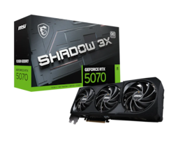 Tarjeta De Video Msi Nvidia Geforce Rtx 5070 Shadow 3x Oc 12gb Gddr7 Hdmi/dp Negro