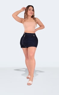 Foto 4 | Foto 4 | Short Falda Mezclilla Levanta Pompa Sea Brazil Mujer
