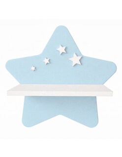 Foto 1 | Foto 1 | Repisa Infantil Generica Estrella Pared MDF Decorativa Habitación Niña Niño Azul/blanco