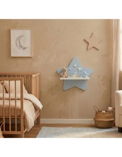 Foto 2 | Foto 2 | Repisa Infantil Generica Estrella Pared MDF Decorativa Habitación Niña Niño Azul/blanco