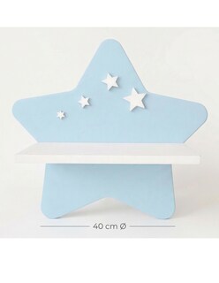 Foto 4 | Foto 4 | Repisa Infantil Generica Estrella Pared MDF Decorativa Habitación Niña Niño Azul/blanco