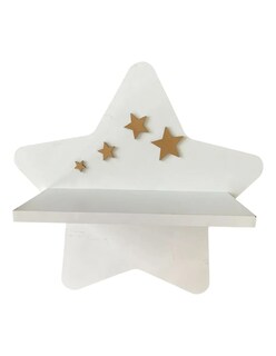 Foto 1 | Foto 1 | Repisa Infantil Generica Estrella Pared Mdf Decorativa Habitación Niña Niño Blanco/dorado