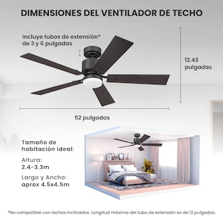 Foto 5 | Foto 5 | Eleve Comfort De 3 Aspas M2 52in Color Bronce