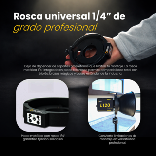 Foto 8 | Foto 8 | Kit de Estudio Livlux L120 Luz Led Cob 120w con Softbox Octabox 30 Cm