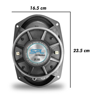 Foto 2 | Foto 2 | Bocina 6.x9 Cono Azul Plateado 1300w De Potencia By Steelpro Negro
