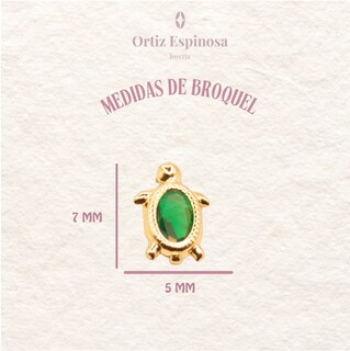 Foto 2 | Foto 2 | Broquel Tortuga Mini De Oro 10kt Con Zirconia