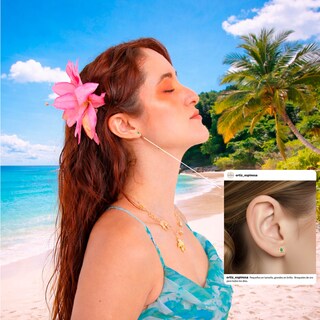 Foto 3 | Foto 3 | Broquel Tortuga Mini De Oro 10kt Con Zirconia