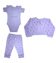 Set De 3pz Con Torera Para Niña Colate Conejita Rosa