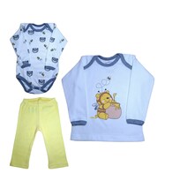 Set De 3pz Para Niña Colate Oso Miel Amarillo