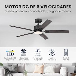 Foto 3 | Foto 3 | Eleve Comfort 5 Aspas Interior 52in M5 Negro