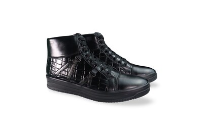 Foto 2 | Foto 2 | Tenis Casual Benissimo 33515 Negro De Piel Para Hombre