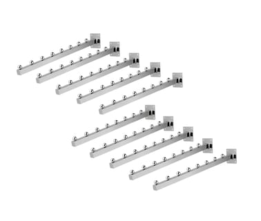 Foto 1 | Foto 1 | Gancho Blister Cascada Exhibidor Ropa Para Pared 10 Pzs 40 Cm Plata