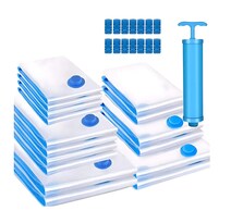 Bolsa De Alto Vacio Para Edredones + Bomba Hermética 11 Pzs