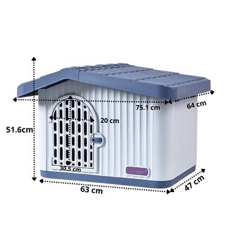 Foto 2 | Foto 2 | Casa Para Perro Q Perrón Raza Chica Fácil De Armar Y Limpiar Color Azul