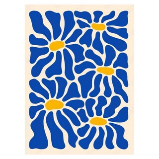 Foto 1 | Foto 1 | Cuadro Decorativo Impreso 90x122cm Margaritas Azules