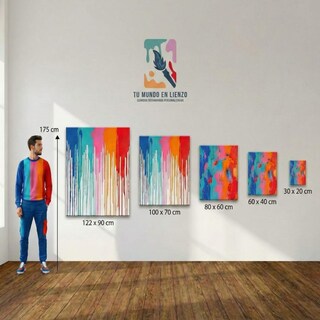 Foto 7 | Foto 7 | Cuadro Decorativo Impreso 90x122cm Margaritas Azules