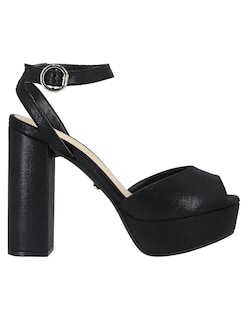 Foto 2 | Foto 2 | Sandalia De Tacón Westies Negro Textil Para Mujer