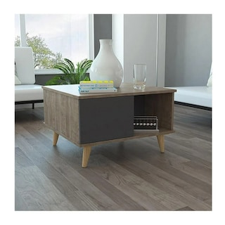 Foto 2 | Foto 2 | Mesa De Centro Moderna Salem Para Sala Con Repisa Inferior Excelsior Color Café