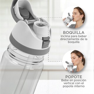 Foto 5 | Foto 5 | Botella De Agua Magma Life Boost Clear 710 Ml Transparente