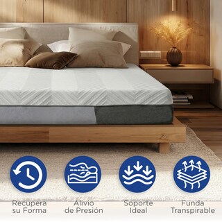 Foto 3 | Foto 3 | Colchón Queen Size Snoozelle Comfort Memory Foam 25 Cm Blanco