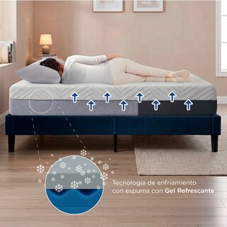 Foto 5 | Foto 5 | Colchón Queen Size Snoozelle Comfort Memory Foam 25 Cm Blanco