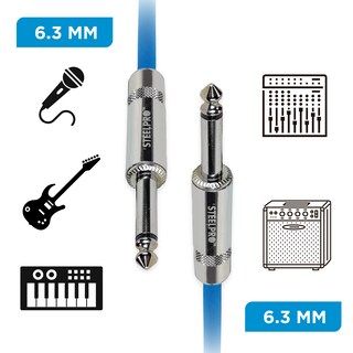 Foto 3 | Foto 3 | Cable Profesional Para Guitarra 3m Plug6.3-plug6.3 Steelpro