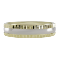 Anillo De Matrimonio Fonelli Ar14-202115 Oro Amarillo Y Blanco 14k Comfort 5mm