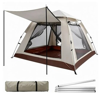 Foto 1 | Foto 1 | Tienda De Campaña Playa 4 Personas Impermeable Modelo Beige