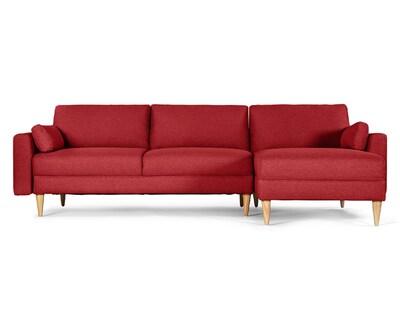 Foto 2 | Foto 2 | Sala Modular Reversible Makora Amelie Rojo Lino Con Memory Foam Y Respaldo Reclinable