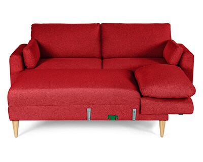 Foto 4 | Foto 4 | Sala Modular Reversible Makora Amelie Rojo Lino Con Memory Foam Y Respaldo Reclinable