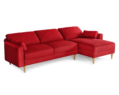 Foto 5 | Foto 5 | Sala Modular Reversible Makora Amelie Rojo Lino Con Memory Foam Y Respaldo Reclinable