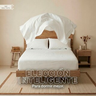 Foto 7 | Foto 7 | Sábanas 100% Algodón 200 Hilos Real Textil Queen Size Blanco Frescas Y Transpirables