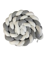 Protector Cuna Bebé Blanco Gris 4 Mts