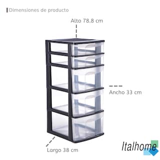 Foto 7 | Foto 7 | Cajonera Italhome Fox 5 Cajones Transparentes