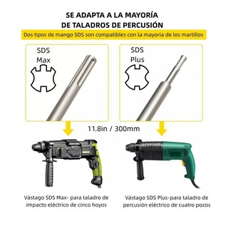 Foto 2 | Foto 2 | 10 Brocas Pasamuros Sacabocas Sds Plus/max 35-110mm Concreto