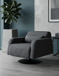 Foto 6 | Foto 6 | Sillón M & E Muebles Kite Gris Giratorio