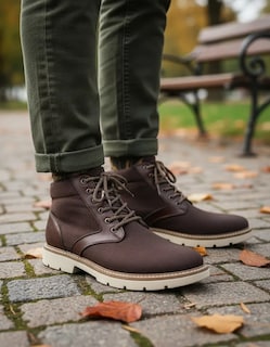 Foto 4 | Foto 4 | Botín Casual R Cómodos 1010 Café de Lona y Piel para Caballero