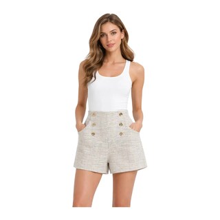 Foto 3 | Foto 3 | Short Refill A Cuadros Saparnasa Beige Para Mujer