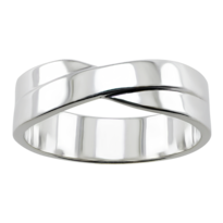 Argolla De Matrimonio Fonelli Eternidad Ar14-b25986 Oro Blanco 14k 6mm Amor Infinito