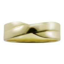 Argolla De Matrimonio Fonelli Firmamento Oro Amarillo 14k 6mm Brillo Elegante