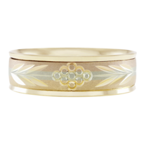 Argolla De Matrimonio Oro Florentina 14k 6mm (arg14-50516) Tres Tonos Elegancia