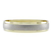 Argolla De Matrimonio Fonelli Ar14-03294h Oro Amarillo Y Blanco 14k 4mm Astral Brillo Dual