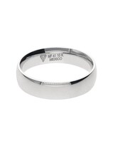 Argolla De Matrimonio Fonelli Ar10-b60505 Oro Blanco 10k Comfort Light 5mm