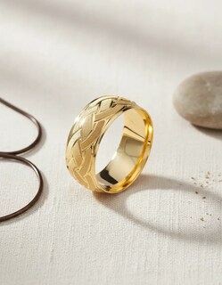 Foto 4 | Foto 4 | Argolla De Matrimonio Fonelli 204438 Oro Amarillo 14k 8mm Estilo Robusto