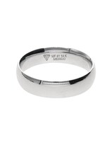 Argolla De Matrimonio Fonelli Ar14-b60505 Oro Blanco 14k 5mm Alianza Ii Brillo Eterno